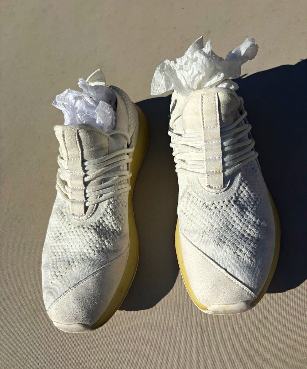 Lane Eight Women’s Mesh Lifting Sneakers White/Beige US 8.5 AD1023
